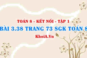 Bài 3.38 trang 73 SGK Toán 8 tập 1 Kết nối tri thức